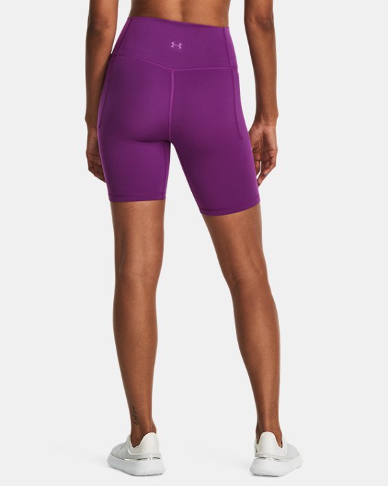 Shorts UA Meridian Bike de 18 cm para mujer, Purple, pdpMainDesktop image number 1